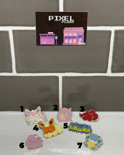 Cute Collectible Enamel Pins - Assortment of Pokemon and Naruto - Image 1