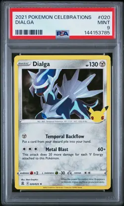 2021 POKEMON CELEBRATIONS #020 DIALGA PSA 9 - Image 1