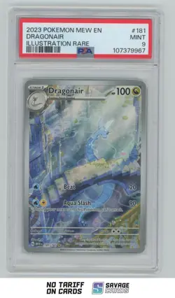 2023 Pokemon Scarlet & Violet - 151 Dragonair PSA 9 #181/165 Illustration Rare - Image 1