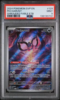2024 POKEMON SVP EN-SV BLACK STAR PROMO #129 PECHARUNT PSA 9 - Image 1