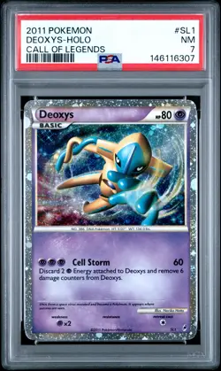 2011 POKEMON CALL OF LEGENDS #SL1 DEOXYS-HOLO PSA 7 - Image 1