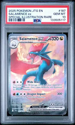 2025 Pokemon Salamence ex Special Illustration Rare #187/159 PSA 10 - Image 1