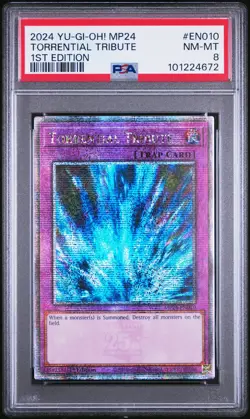 2024 YU-GI-OH! MP24-25TH ANNIV TIN: DUELING MIRRORS TORRENTIAL TRIBUTE PSA 8 - Image 1