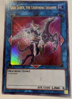 Yu-Gi-Oh!- Gaia Saber, Lightning Shadow BLRR-EN087 - Ultra Rare -1st Ed- NM/M - Image 1