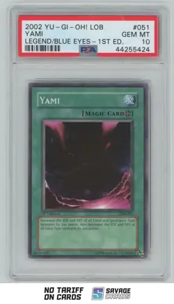 2002 Yu-Gi-Oh Legend/Blue Eyes 1st Edition Yami PSA 10 #LOB-051 - Image 1