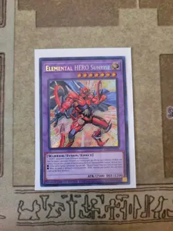 YUGIOH ELEMENTAL HERO SUNRISE LDS3-EN104 SECRET LIMITED ED NM - Image 1