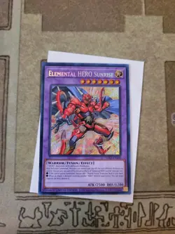 YUGIOH ELEMENTAL HERO SUNRISE LDS3-EN104 SECRET LIMITED ED NM - Image 2