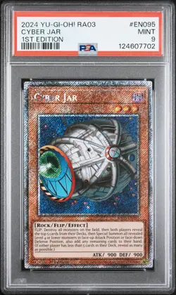 2024 YU-GI-OH! RA03-QUARTER CENTURY BONANZA 1ST EDITION #EN095 CYBER JAR PSA 9 - Image 1
