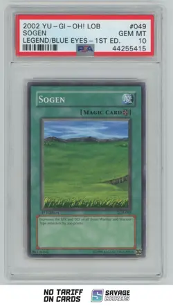 2002 Yu-Gi-Oh Legend/Blue Eyes 1st Edition Sogen PSA 10 #LOB-049 - Image 1