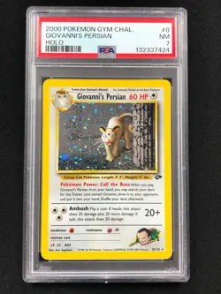 Pokemon 2000 Giovanni's Persian Holo 8/132 PSA 7 - Image 1