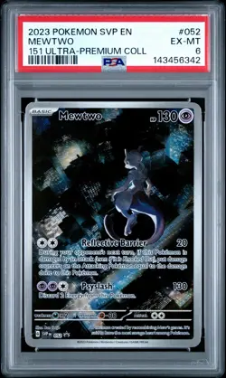 2023 POKEMON SVP PROMO 151 ULTRA-PREMIUM COLLECTION #052 MEWTWO PSA 6 - Image 1