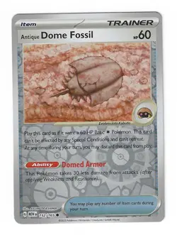Dome Fossil 152/165 - SV: Scarlet & Violet 151 - Reverse Holo - Pokemon TCG - NM - Image 1