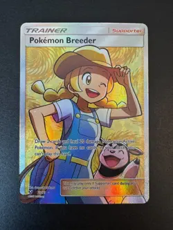 Pokemon Breeder Full Art 73/73 SM: Shining Legends Holo Pokemon - Image 1
