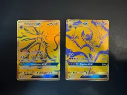 Pokemon TCG Lunala GX SM103a & Solgaleo GX SM104a Hidden Fates - NM - Image 1