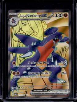 2025 Pokemon Destined Rivals Cynthia's Garchomp ex #215/182 - Image 1