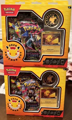 2x-Pokemon Day 2026 Sealed Collection Box Pikachu Promo & Booster Packs English - Image 1
