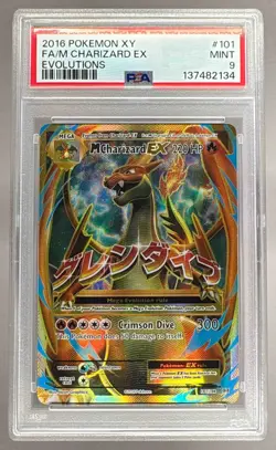 137482134 M Charizard EX 2016 Pokemon XY Evolutions #101 PSA 9 - Image 1