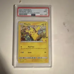 Pokemon TCG Pikachu 025/025 Holo McDonald's 25th Anniversary Promo PSA 9 - Image 2
