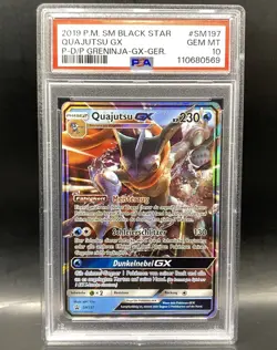 2019 GERMAN Pokemon Greninja GX SM197 Black Star Promo Quajutsu GX PSA 10 - Image 1