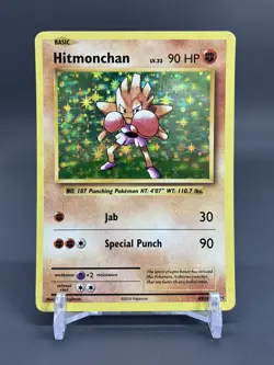 Pokemon TCG Hitmonchan 62/108 Evolutions Holo NM - Image 1