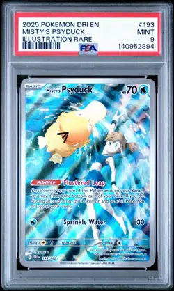 PSA 9 Mint Graded Misty's Psyduck 193/182 - Destined Rivals - Pokemon TCG - Image 1