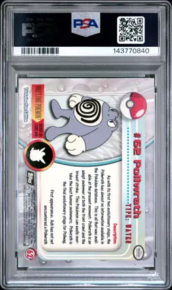1999 TOPPS POKEMON TV FOIL #62 POLIWRATH PSA 9 - Image 2