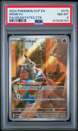 2024 POKEMON SVP EN-SV BLACK STAR PROMO #075 MIMIKYU PSA 8 - Image 1