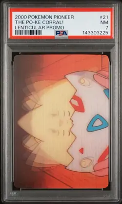 2000 POKEMON PIONEER LENTICULAR PROMO #21 THE PO-KE CORRAL! PSA 7 - Image 1