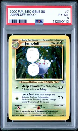 2000 POKEMON NEO GENESIS #7 JUMPLUFF-HOLO PSA 6 - Image 1