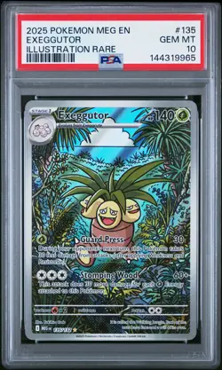 2025 POKEMON MEG EN-MEGA EVOLUTION ILLUSTRATION RARE #135 EXEGGUTOR PSA 10 - Image 1