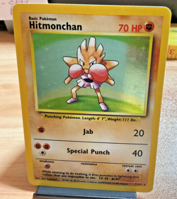 Hitmonchan Pokemon TCG Base Set Holo Rare 7/102 NM Excellent - Image 1