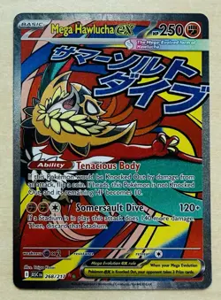 Mega Hawlucha Ex 268/217 Ascended Heroes English Mega Attack Rare Pokemon TCG NM - Image 1