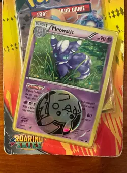 POKEMON XY Roaring Skies BLISTER CHECKLANE BOOSTER PACK -- Meowstic Cosmos Promo - Image 4