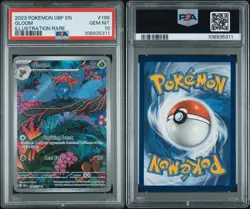 Pokemon 2023 Gloom 198/197 Illustration Rare Obsidian Flames GEM MINT PSA 10 - Image 3