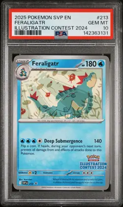 2025 POKEMON SVP PROMO ILLUSTRATION CONTEST 2024 #213 FERALIGATR PSA 10 - Image 1