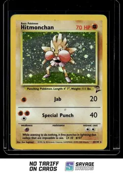 2000 Pokemon Classic - Base Set 2 Holo Hitmonchan #8/130 - Image 1