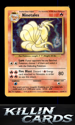 Ninetales 012/102 Holo Rare Base Set Pokemon Card DM - Image 1