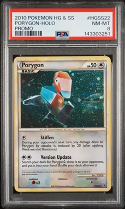 2010 POKEMON HEARTGOLD & SOULSILVER PROMO #HGSS22 PORYGON-HOLO PSA 8 - Image 1