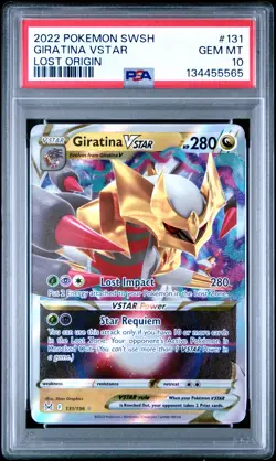 2022 POKEMON SWORD & SHIELD LOST ORIGIN #131 GIRATINA VSTAR PSA 10 - Image 1
