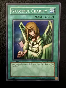 Yu-Gi-Oh! TCG Graceful Charity SDP-040 Pegasus 1st Edition Super Rare Spell Kon… - Image 1