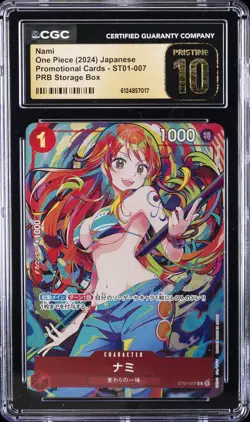 2024 ONE PIECE JPN PROMO CARDS PRB STORAGE BOX #ST01-007 NAMI CGC 10 PRISTINE - Image 1