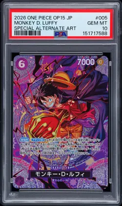 2026 ONE PIECE JPN ADVENTURE ON KAMI'S ISLAND SPECIAL AA MONKEY D. LUFFY PSA 10 - Image 1
