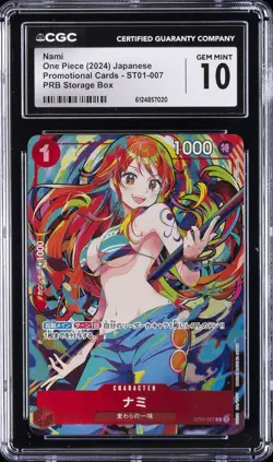 2024 ONE PIECE JPN PROMO CARDS PRB STORAGE BOX #ST01-007 NAMI CGC 10 GEM MINT - Image 1
