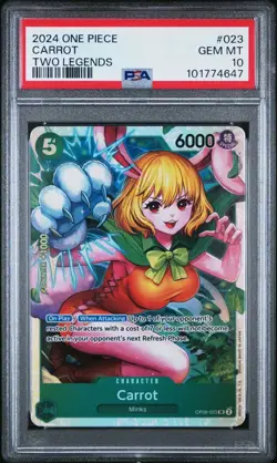PSA 10 2024 ONE PIECE OP08 TWO LEGENDS #023 CARROT - Image 1
