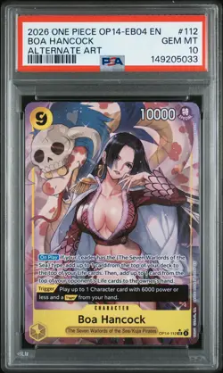 2026 ONE PIECE OP14-EB04-THE AZURE SEA'S SEVEN ALTERNATE ART BOA HANCOCK PSA 10 - Image 1