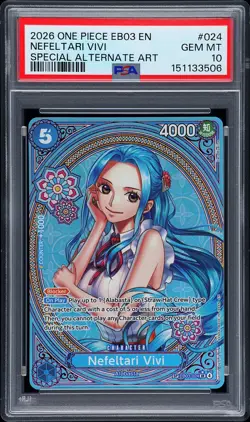 2026 ONE PIECE EB03-ONE PIECE HEROINES EDITION SPECIAL ALT NEFELTARI VIVI PSA 10 - Image 1