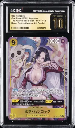 2025 ONE PIECE JPN THE AZURE SEA'S SEVEN SR ALT ART BOA HANCOCK CGC 10 PRISTINE - Image 1