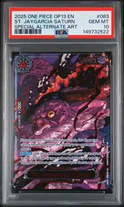 2025 ONE PIECE CARRYING ON HIS WILL SPECIAL AA ST. JAYGARCIA SATURN PSA 10 - Image 1