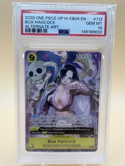 2026 ONE PIECE OP14-EB04-THE AZURE SEA'S SEVEN ALTERNATE ART BOA HANCOCK PSA 10 - Image 1