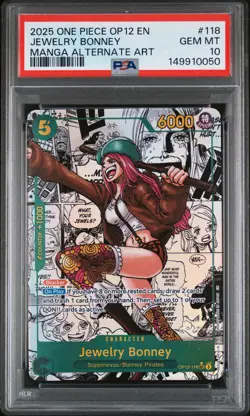 2025 ONE PIECE LEGACY OF THE MASTER MANGA ALT ART #118 JEWELRY BONNEY PSA 10 - Image 1